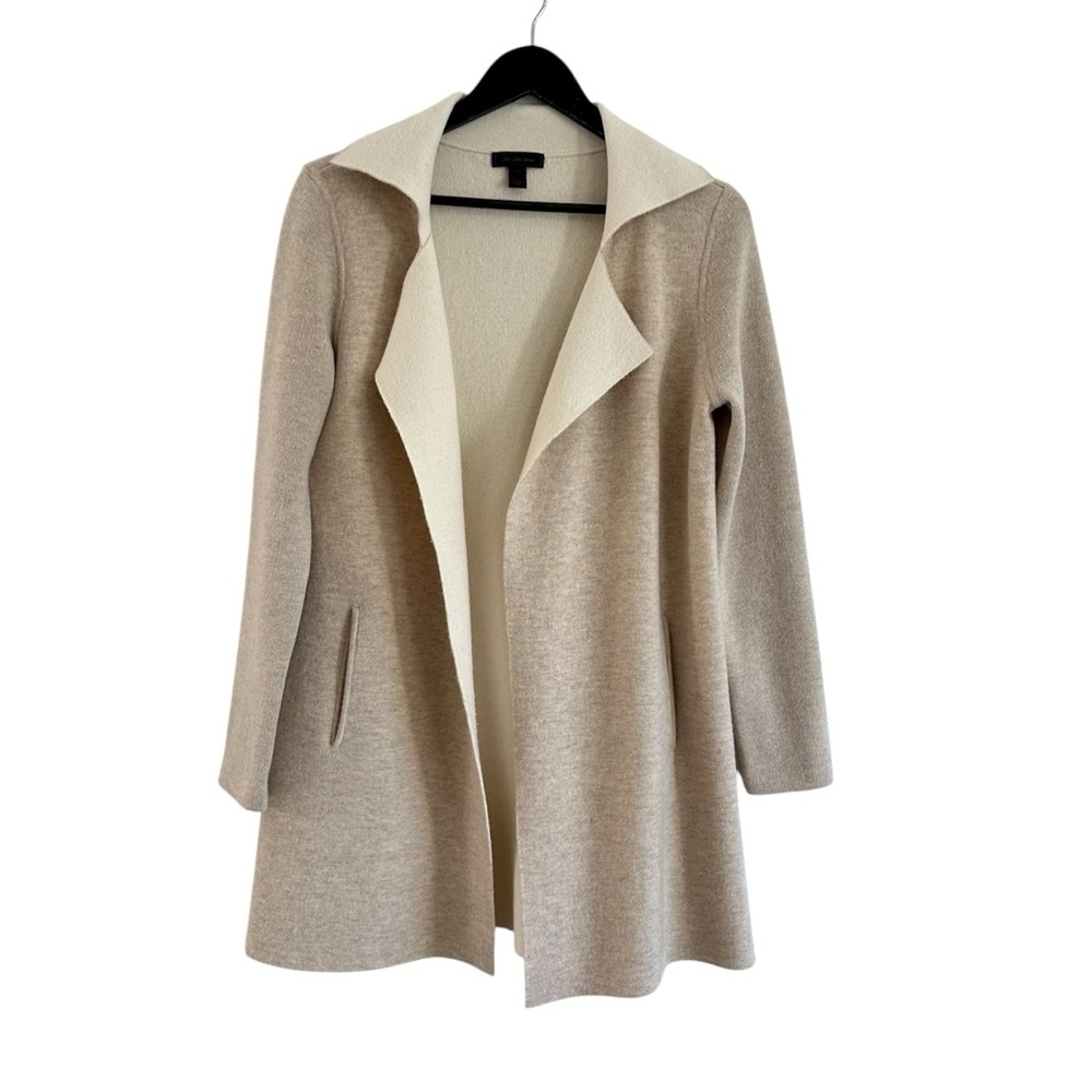 Saks Fifth Avenue Beige Cream Open Cardigan Sweater Small